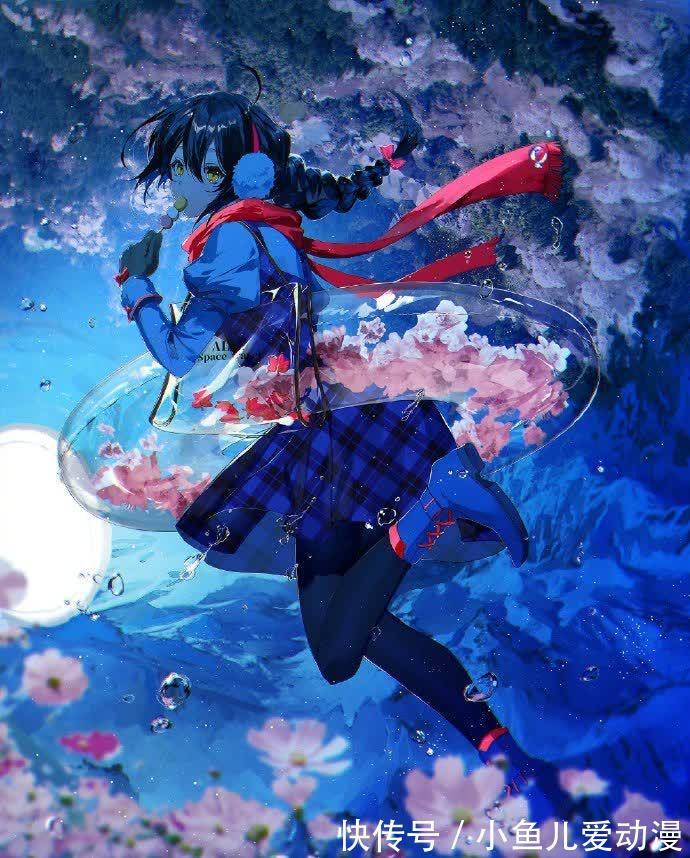 同人|画师大佬喜欢画蓝色系的同人图,看完这些妹子感觉内心都平静了