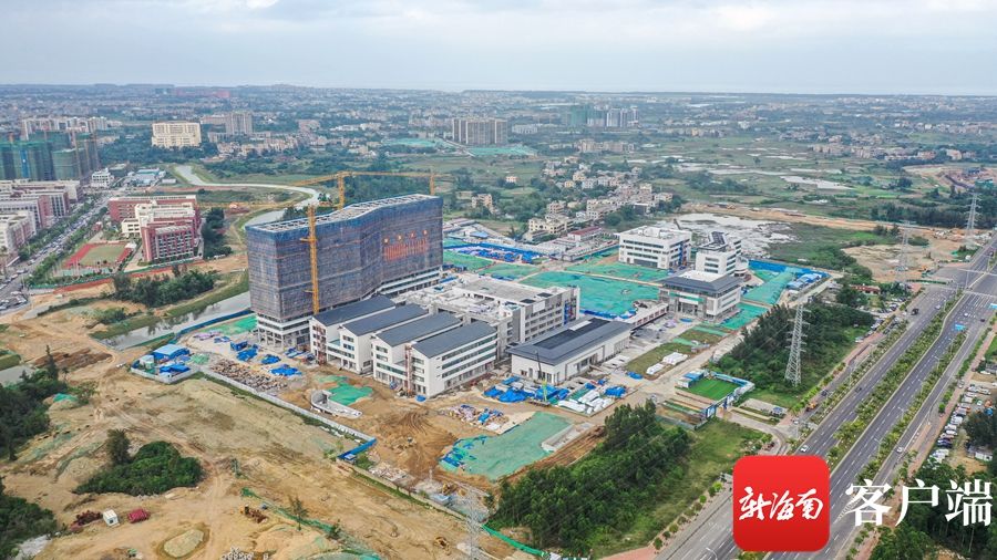 航拍海南省中医院新院区项目 计划9月交付使用|瞰海南 | 新院区