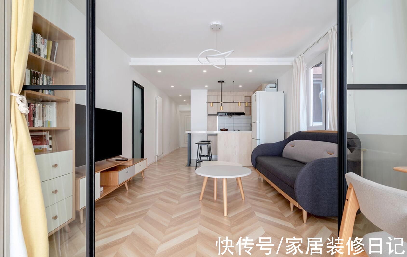 次卧|北京屋主的48㎡小家，全屋刷白真通透，次卧不装墨菲床有点可惜？