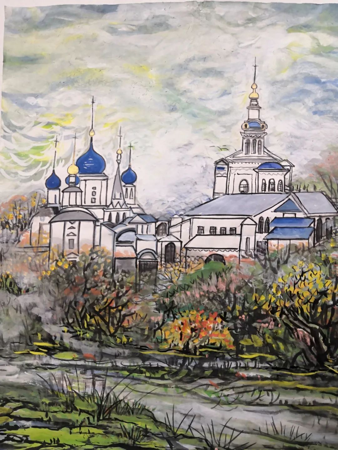 杨大眼造像@中西结合笔传情·锐意创新始通神——张山绘画人物山水艺术新貌