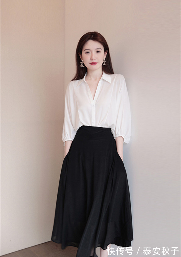 半身裙|谁说穿“白衬衫”土到掉渣？今天教你这样穿：有没有美到你？