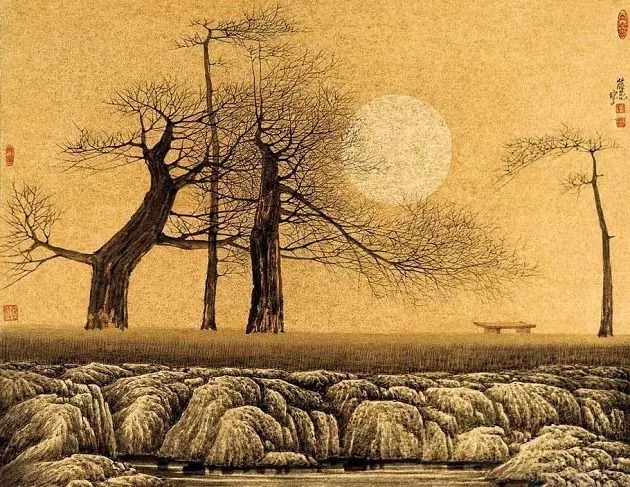 山水画$“江南鬼才”笔下的工笔山水画,色彩丰富,太震撼了!