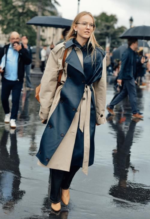 春天，风衣就买这3个“显白色”，高级不说还减龄，照着穿就好