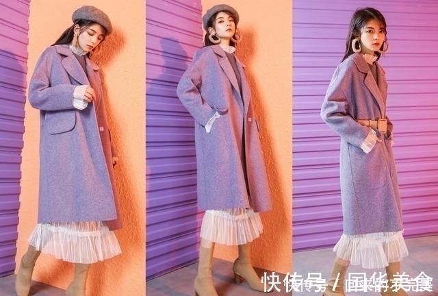 紫色 冬天女人大衣别瞎买,凑齐4个颜色就够了,时髦洋气特有范!
