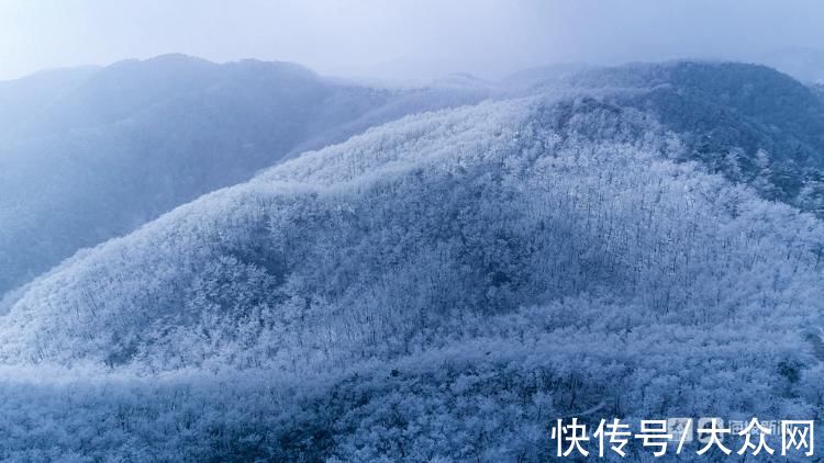 景观|济南现绝美雾凇！航拍视角俯瞰漫山雪白犹如仙境