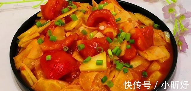 番茄|土豆新吃法,加西红柿一起炒,色泽红润,入口绵软吃不厌