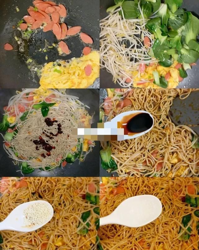 路边摊上偷学来的炒面做法学会它可以去摆摊了,哈哈