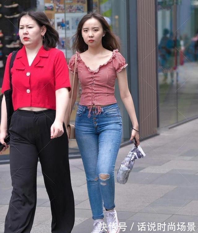 夹克 格子复古风格夹克,搭配高腰牛仔裤,清新饱满!