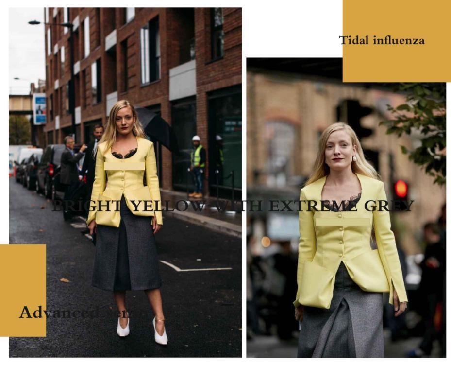 过年别穿红色了，今年明亮黄+极致灰才是C位，随便一穿就很时髦