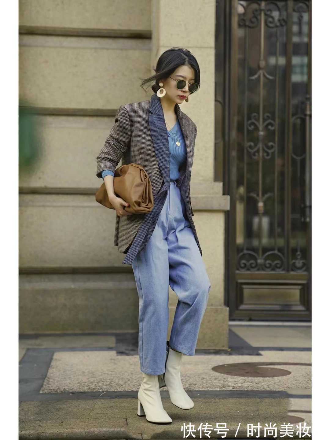 搭配 “蓝+白”是我见过最显气质的搭配,看三木治愈系穿搭,优雅气质