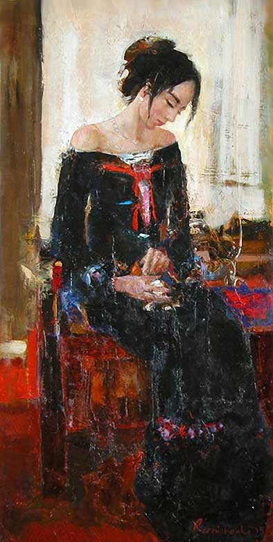 谢尔盖$乌克兰画家谢尔盖 瑞斯里什柯的油画,别有风味!