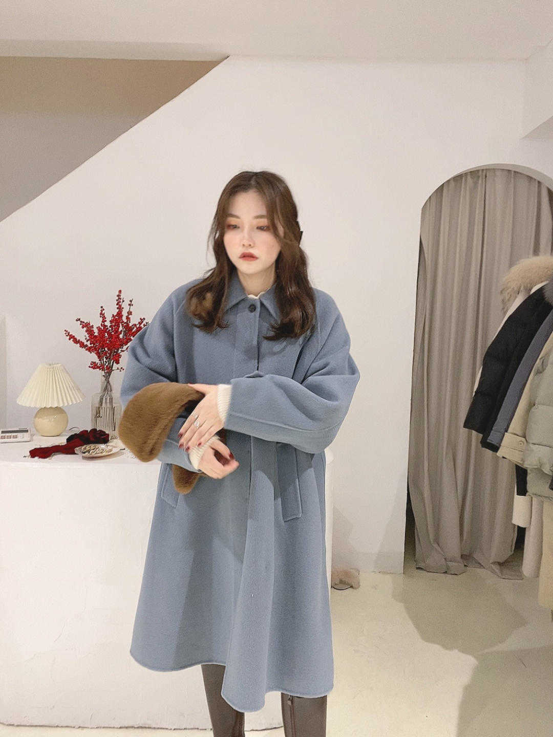 日系|年不止流行黑白灰,还有雾霾的大衣,绝对依旧火热,而且显白又高级