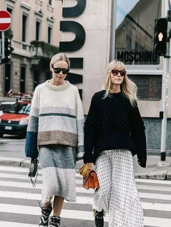 blind 早春穿什么毛衣+半身裙，让你时髦又有文艺范，满满女人味