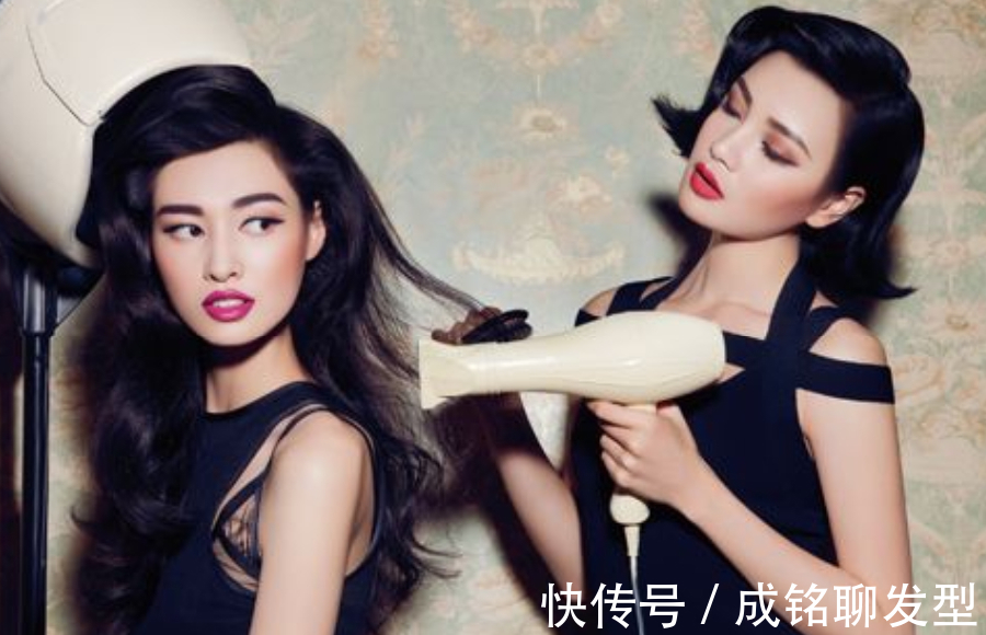 大波浪|理发店吹得头发又顺又直,自己总吹不好,做到这三点谁吹都顺直