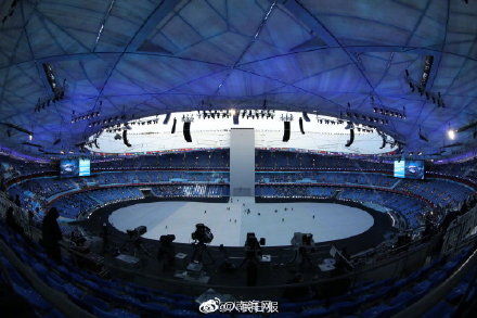 北京冬奥会|一起看此刻的鸟巢体育场