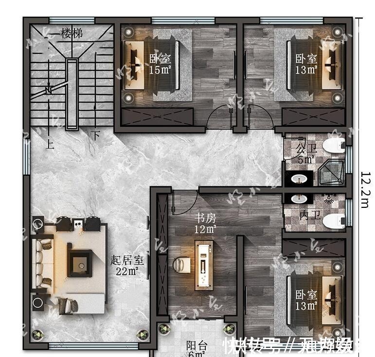 首层|农村建房,这套10X10米户型火了,舒适性卧室加露台超级实用
