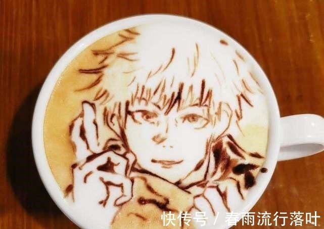 钉崎野蔷薇|当《咒术回战》变身咖啡拉花,虎子可爱,五条悟老师依旧那么帅!