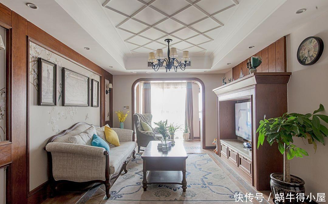 墙壁纸|实木与拱门的结合,中式和欧式的碰撞,打造年轻人喜爱的中式装修