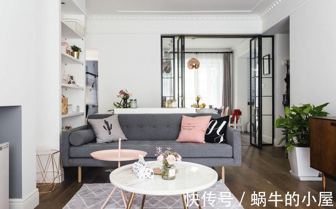 ins|年轻小夫妻的家，添加粉红色和圆形波点，满屋都是文艺青春的气息