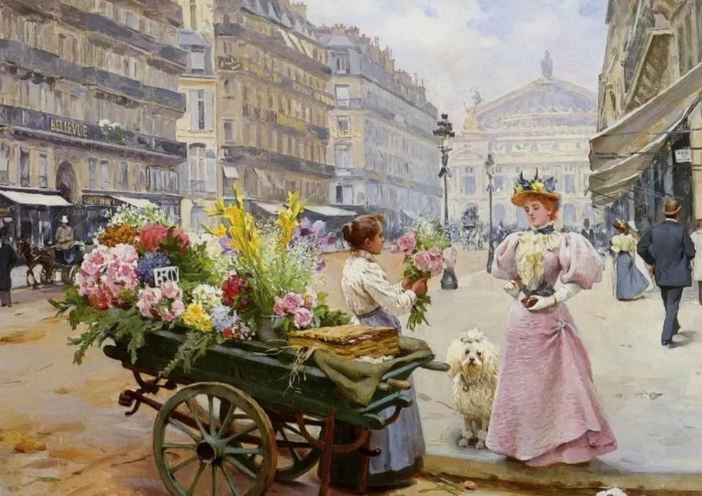 有着浪漫情怀的法国画家，画出女人如花