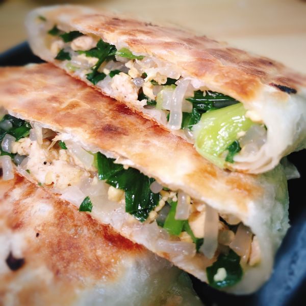 鸡蛋豆腐|皮薄馅儿大韭菜豆腐合子