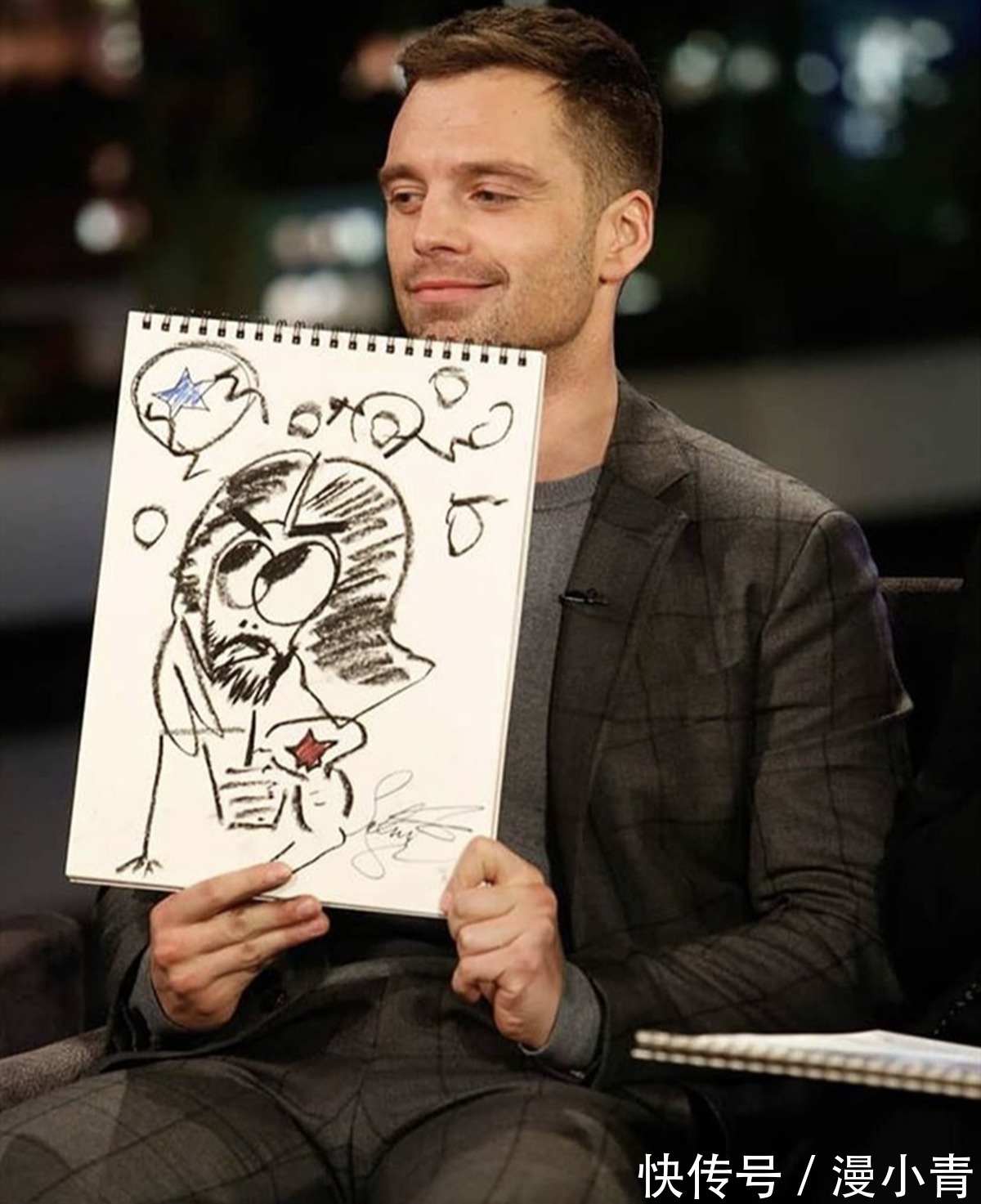 日漫!超级英雄给自己画画,儿童涂鸦式的作品可见美日二次元文化的差距