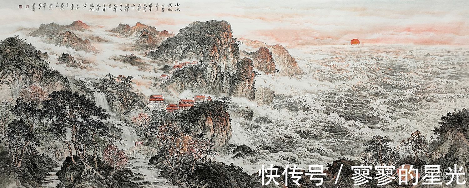 彩墨!大隐山水画 笔墨精妙 大气磅礴尽显高古之美