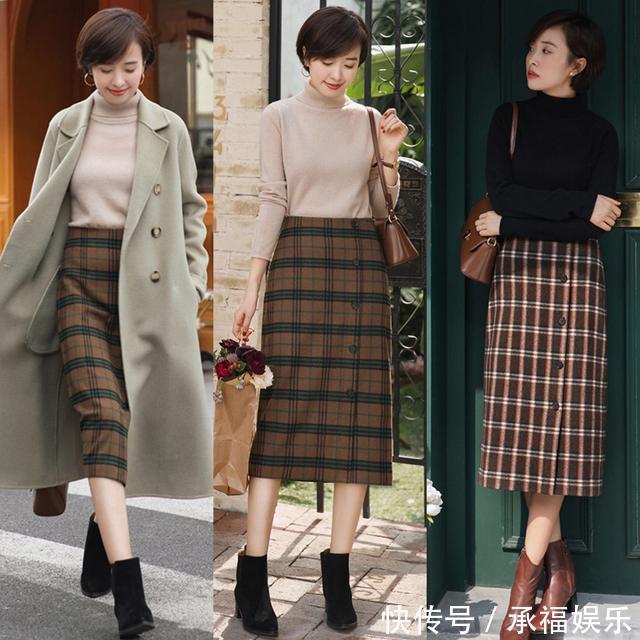 半身裙太适合冬天了!这些轻熟风的穿搭温婉又时髦,照着穿就很美