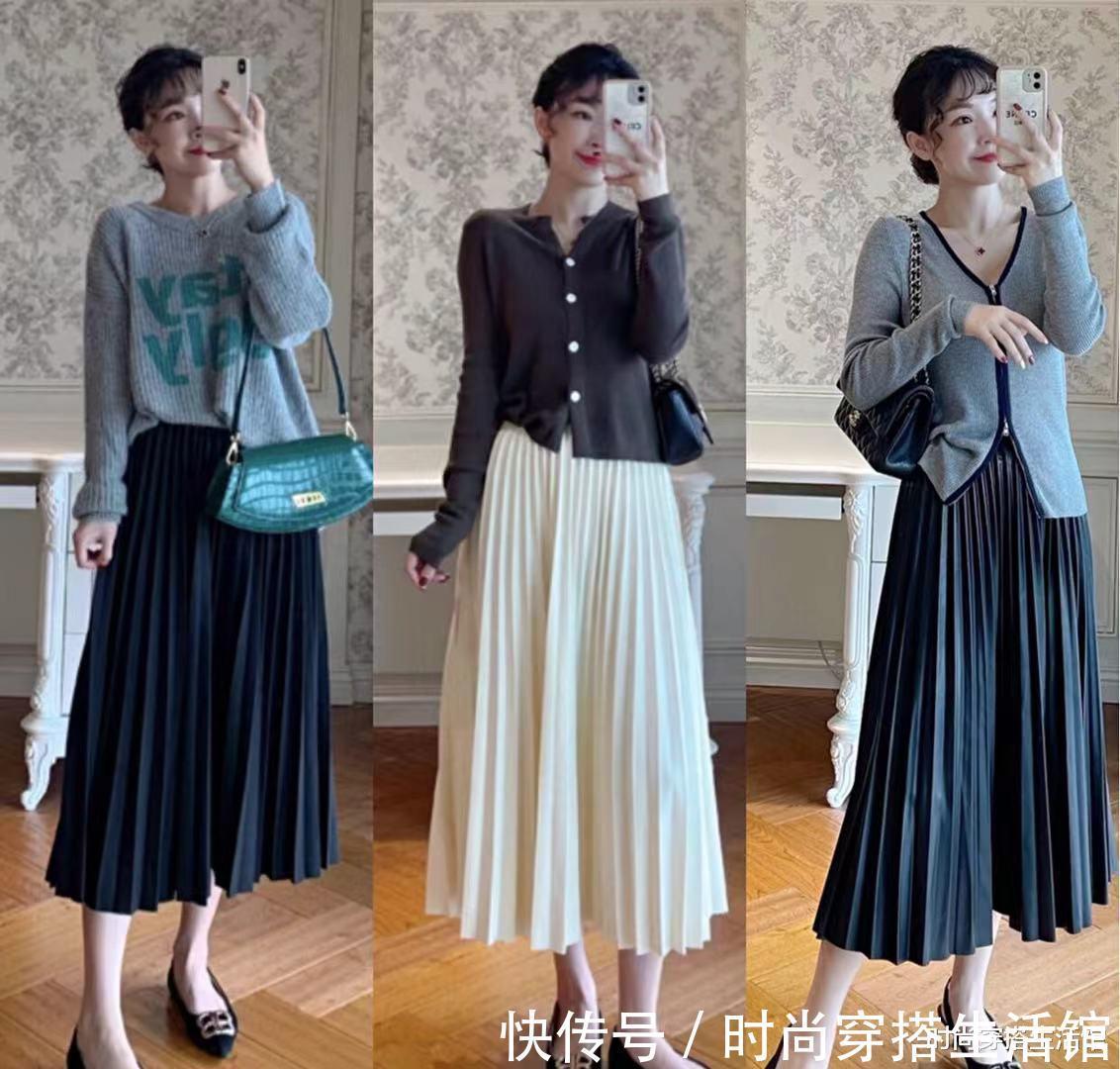 秋天|立秋后,半裙不用买太多,有这“5条”就够了,搭毛衣外套都好看