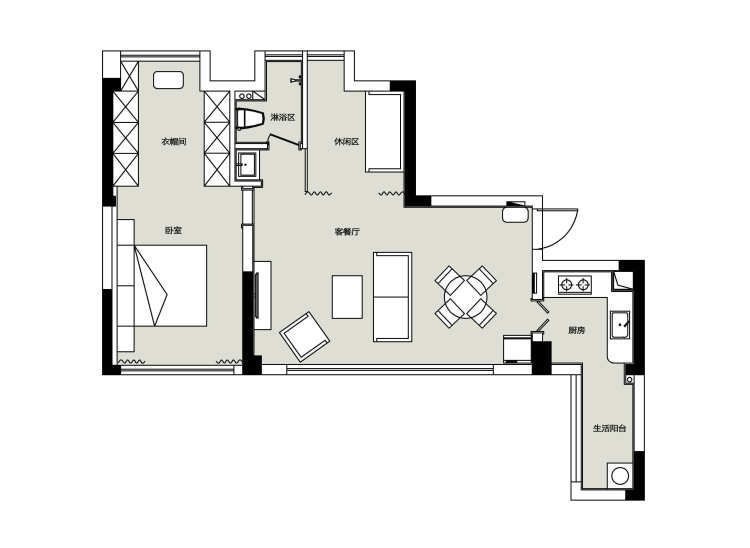 客厅|“独居老人”的蜗居，舒适不失趣味，专门设计的墙漆更是独一无二