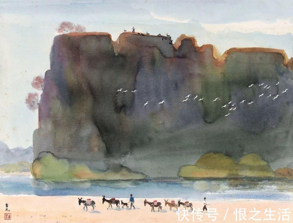 中国艺术!他被徐悲鸿称为“中国艺术界卓绝天才”,融入水墨意境的水彩,太美好了!