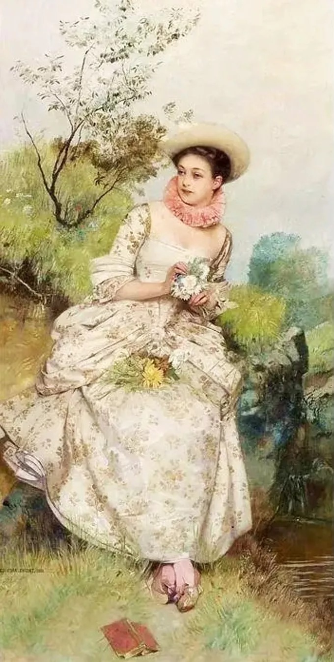 爱雨果!奥地利艺术大师,爱雨果·查勒蒙特的油画作品很清新自然!