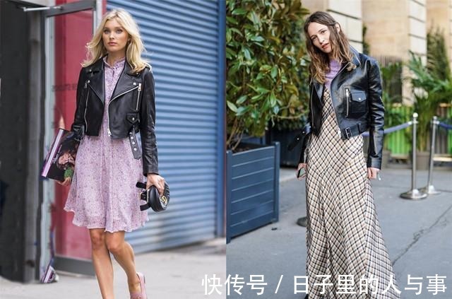 高跟鞋 机车夹克不仅可盐，还能穿出女人味，5种搭配思路让你美出高度！