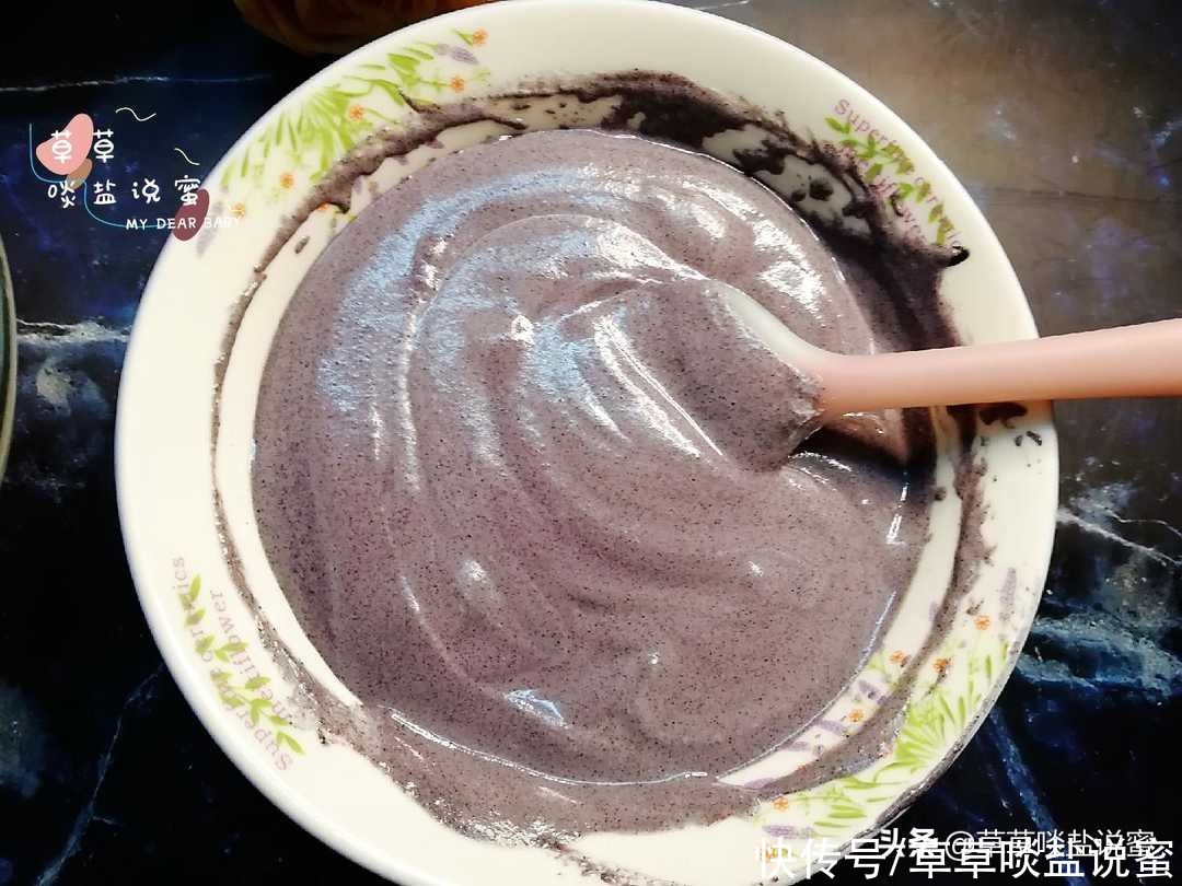 黑米|黑米糕真心不难做，只要有黑米和鸡蛋牛奶就能成