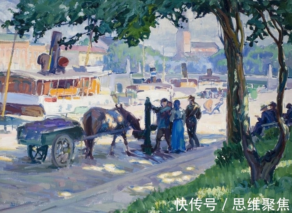 桑特里#笔意未尽的挥洒，印象派画家桑特里的绘画作品