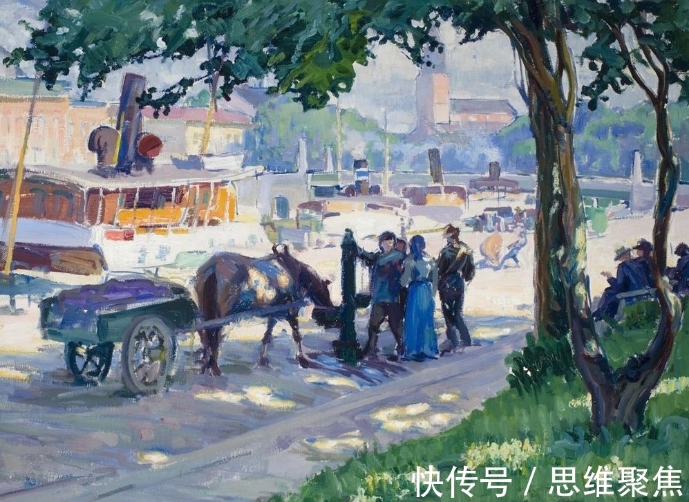桑特里#笔意未尽的挥洒,印象派画家桑特里的绘画作品