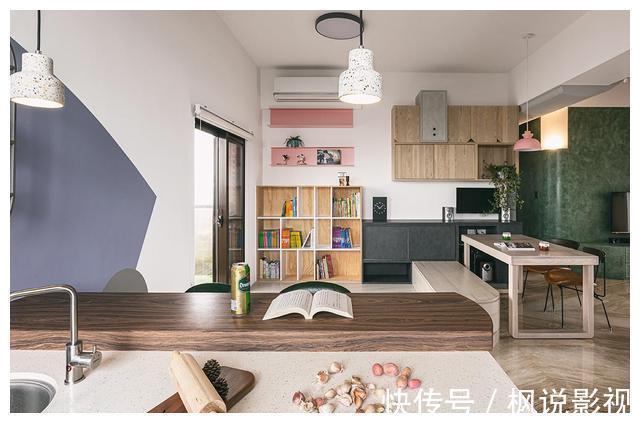 色彩|想给单调的家加点色彩？看看这个案例，相信你会有灵感！