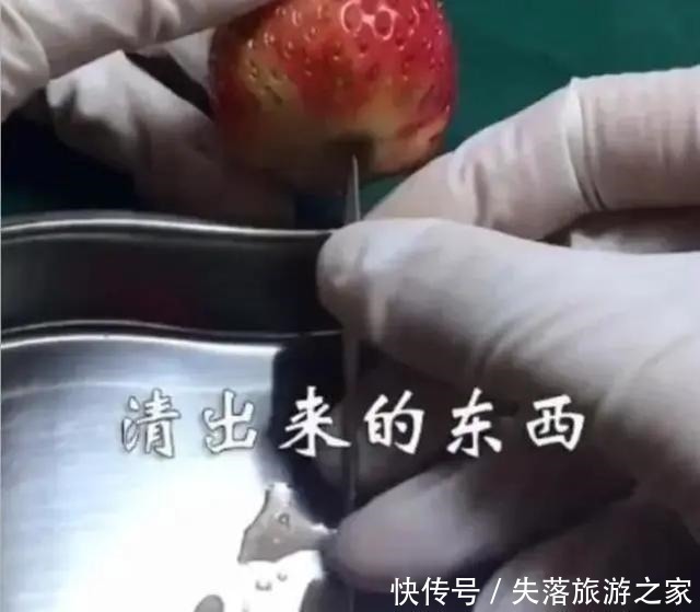 危害|人流的危害有多大用一颗草莓做演示,结果清晰直观一目了然