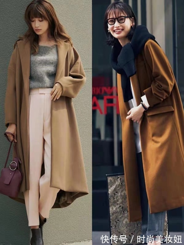 大衣|中年女人“咖色大衣”怎么穿更高级,跟着日杂学,提升气质又优雅
