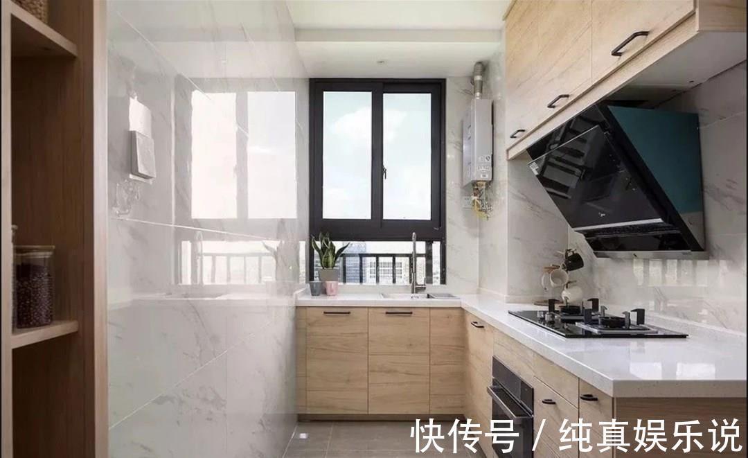 u型柜|小厨房别光知道装L型橱柜,贴边打20公分不对称U型柜,更实用!