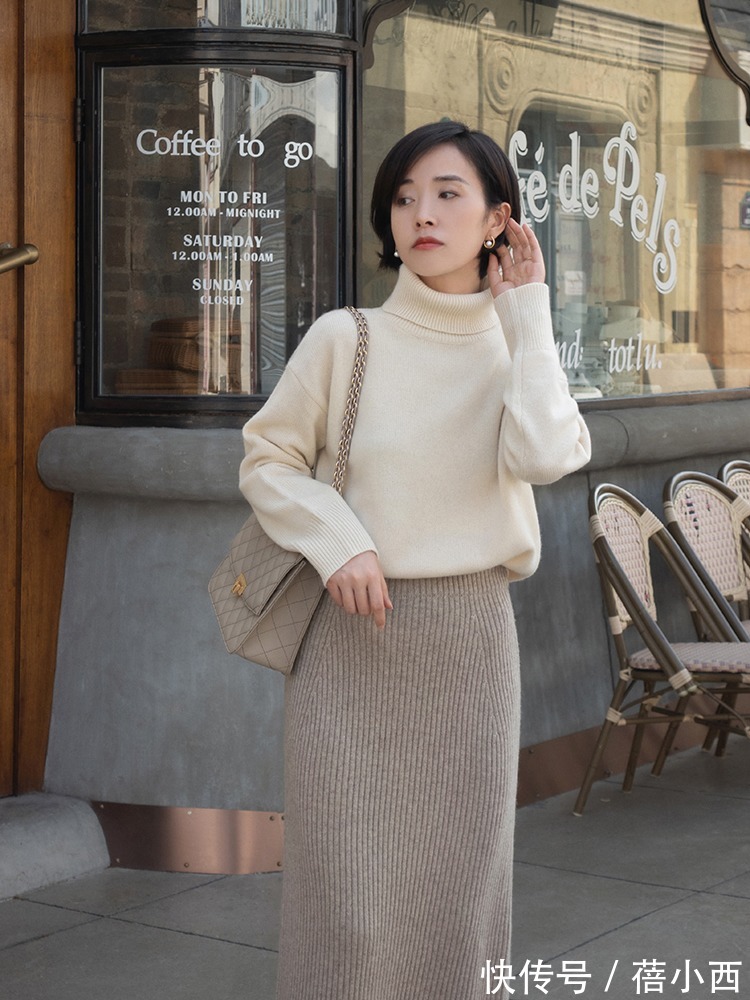 高领衫|还是穿“针织衫”最简约时髦,学会这几种搭配,骨子里透着高级感