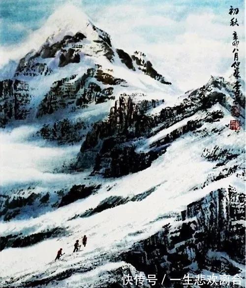 李兵画雪山，气势磅礴