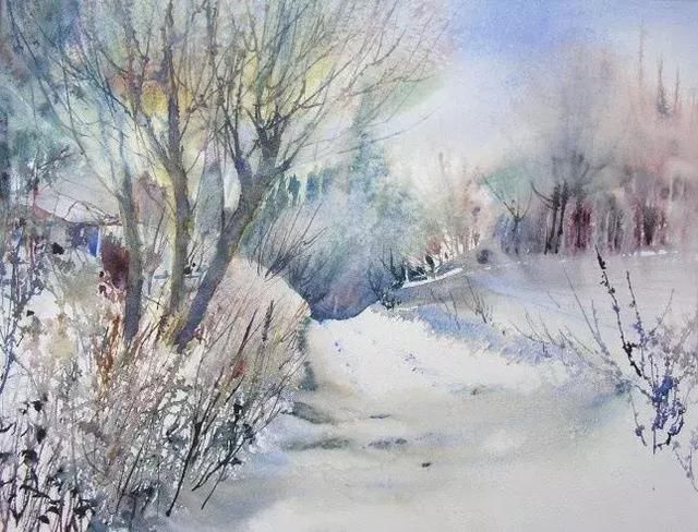 东方$富有诗意的水彩,带着东方水墨的质感,果真是妙啊