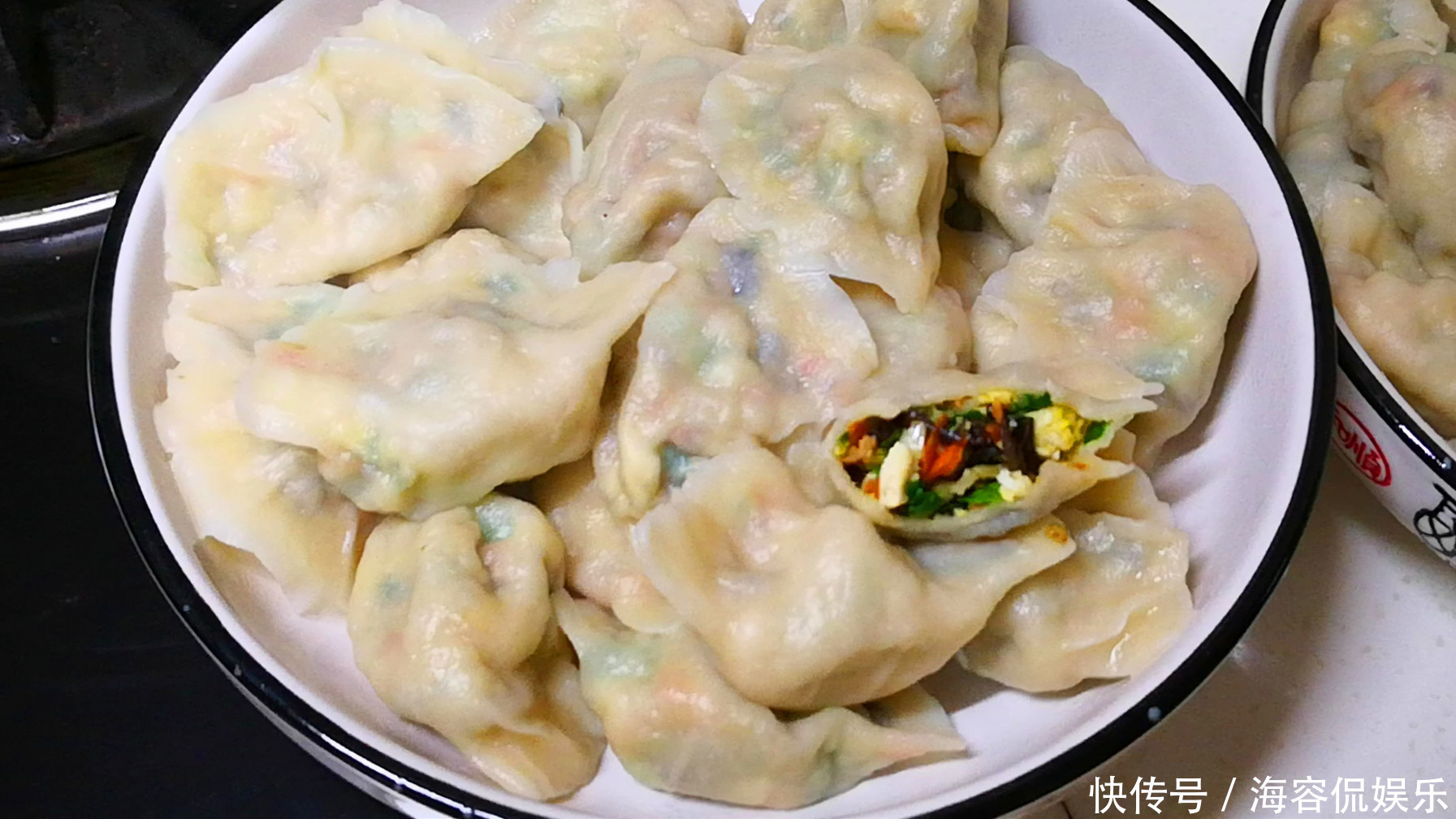 美味|素馅饺子如此调馅,简约而不简单的美味,比肉饺子香,3碗不够吃