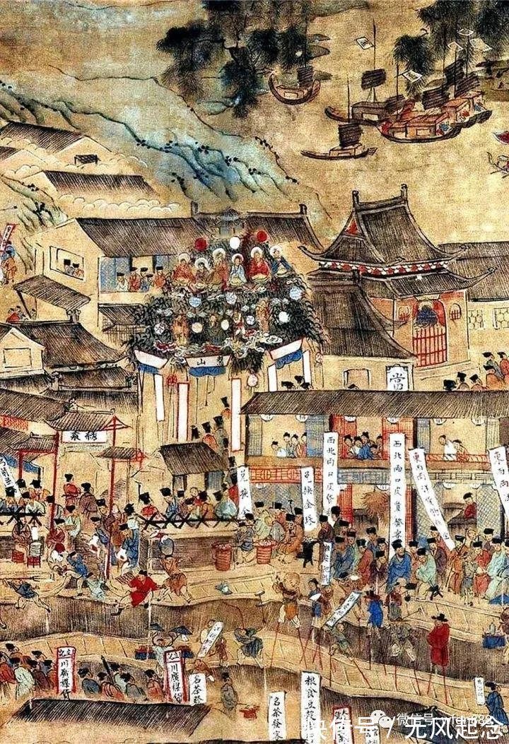 清明上河图#它被誉为明版“清明上河图”,放大10倍,却发现有个戴眼镜的男人