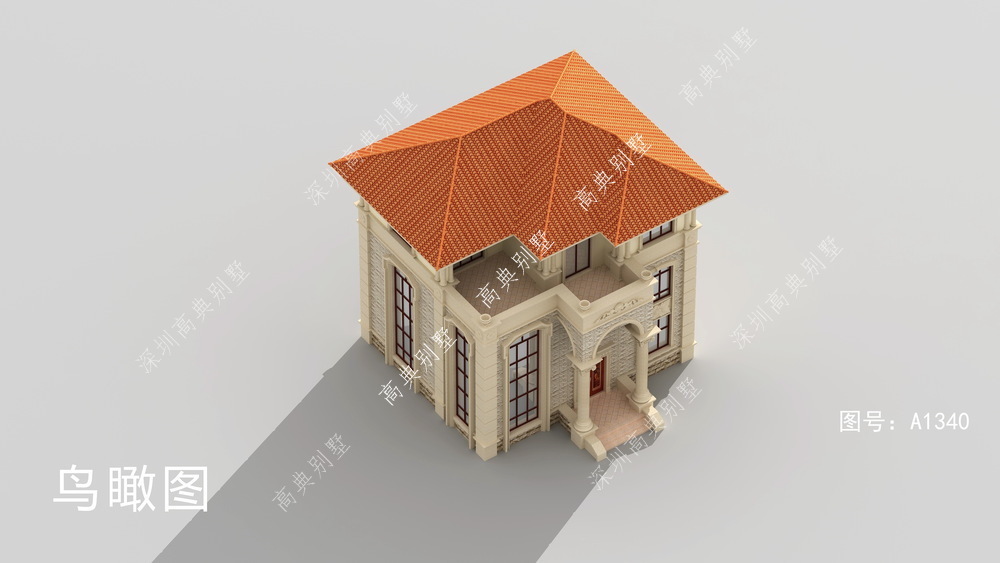 三楼|欧式自建别墅,方方正正,符合农村的要求。