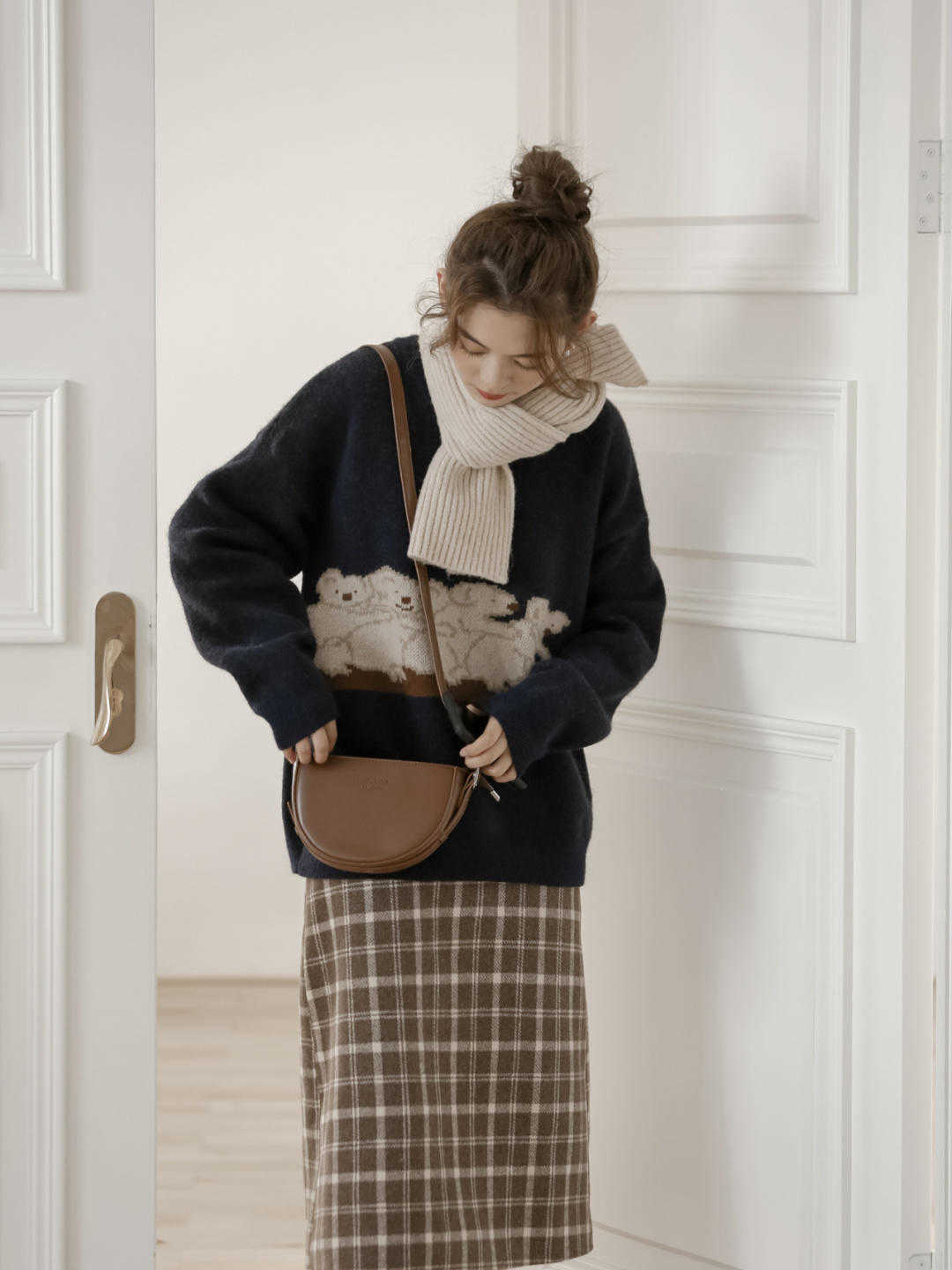 深色系|冬天一定要码住毛呢半裙!温婉优雅又能修饰身材,上身效果贼美