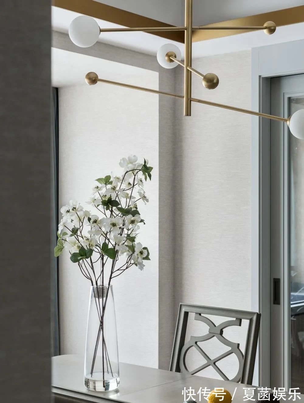 餐边柜+|178㎡现代美式,当美式遇上高级灰,营造简约华丽的美