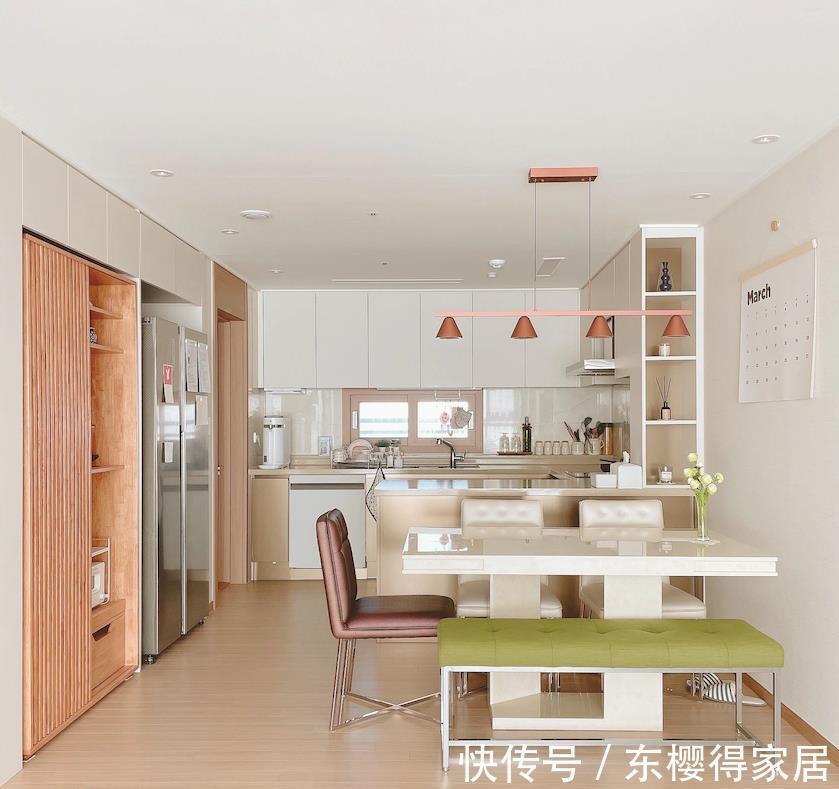 餐边柜|为了两个小公主,109㎡淘汰沙发和电视,温馨轻松的氛围惹人羡慕