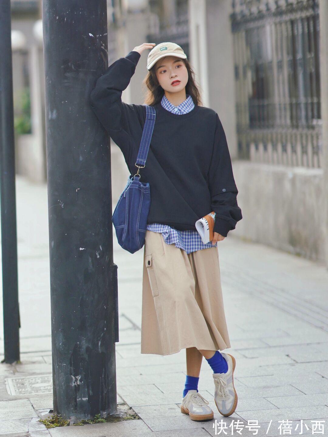 半身裙|微胖女孩怎么穿?随性休闲风是首选!来看博主的13套微胖时尚穿搭